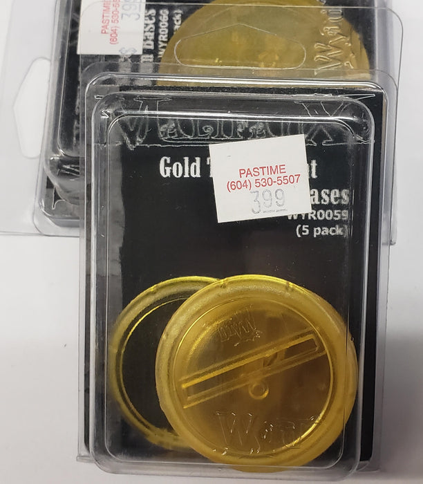 Malifaux Translucent Gold Bases - Pastime Sports & Games
