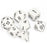 Chessex 7pc RPG Dice Set Opaque White/Black CHX25401 - Pastime Sports & Games
