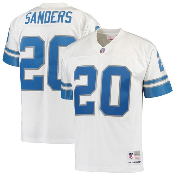 Detroit Lions Barry Sanders 1996 Mitchell & Ness White Football Jersey - Pastime Sports & Games