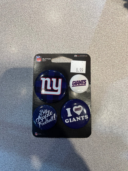 New York Giants Button Set - Pastime Sports & Games