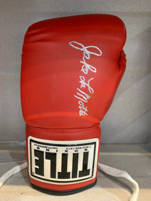 Jake LaMotta Autographed Fighting Glove - Pastime Sports & Games