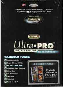 Ultra Pro Platinum Series 4 Pocket Pages - Pastime Sports & Games