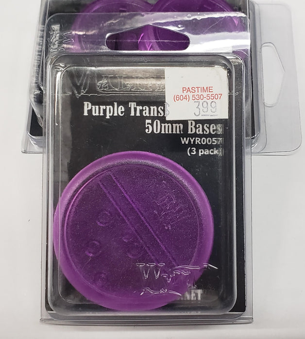Malifaux Translucent Purple Bases - Pastime Sports & Games