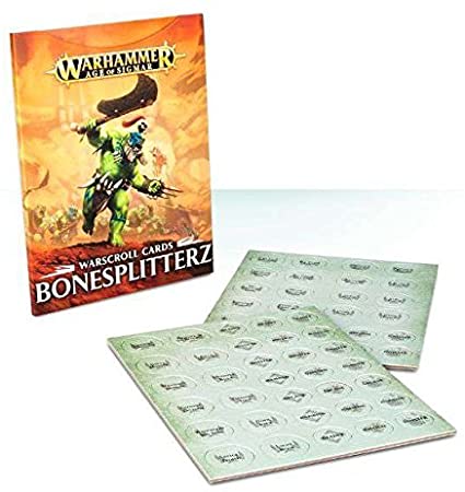 Warhammer Age Of Sigmar Warscroll Cards Bonesplitterz (89-05-60) - Pastime Sports & Games