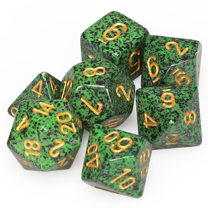 Chessex 7pc RPG Dice Set Speckled Golden Recon CHX25335 - Pastime Sports & Games