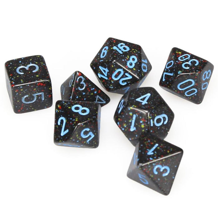 Chessex 7pc RPG Dice Set Speckled Blue Stars CHX25338 - Pastime Sports & Games
