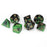 Chessex 7pc RPG Dice Set Gemini Black & Green/Gold CHX26439 - Pastime Sports & Games