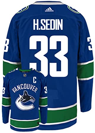 Vancouver Canucks Henrik Sedin Adidas Custom Stitched Blue Jersey - Pastime Sports & Games