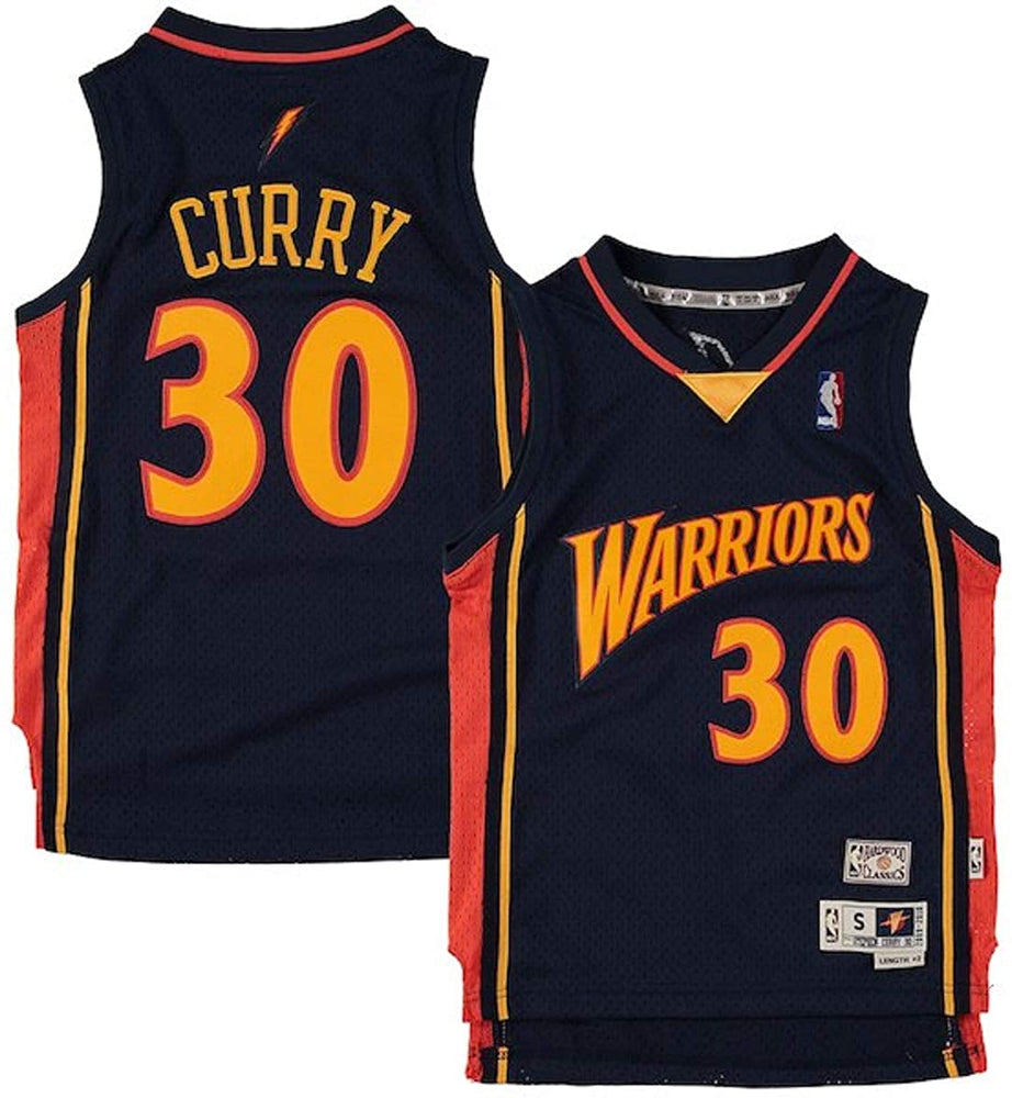 2009/10 Golden State Warriors Steph Curry Mitchell & Ness Blue Jersey - Pastime Sports & Games
