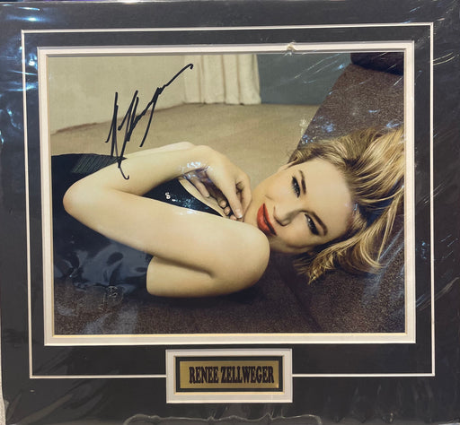 Renee Zellweger Celebrity Autographed Matted 8X10 (Pose) - Pastime Sports & Games