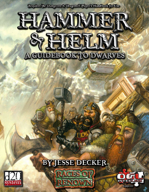 Races Of Renown: Hammer & Helem A Guidebook To Dwarves - Pastime Sports & Games