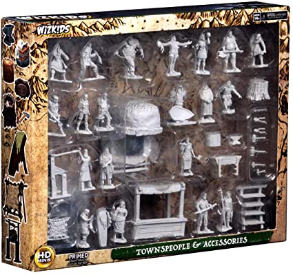 Wizkids Deep Cuts HD Minis Townspeople and Accesories - Pastime Sports & Games