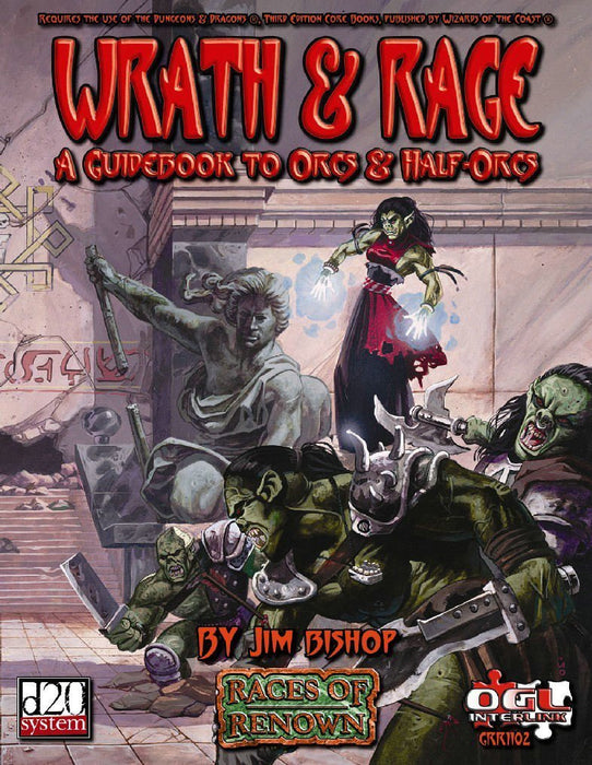 Races Of Renown: Wrath & Rage A Guidebook To Orcs & Half-Orcs - Pastime Sports & Games