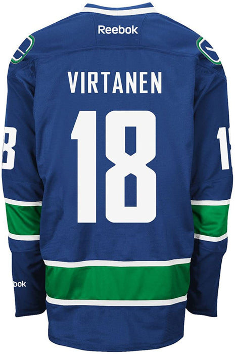 Jake Virtanen Autographed Vancouver Canucks Home Jersey Reebok - Pastime Sports & Games