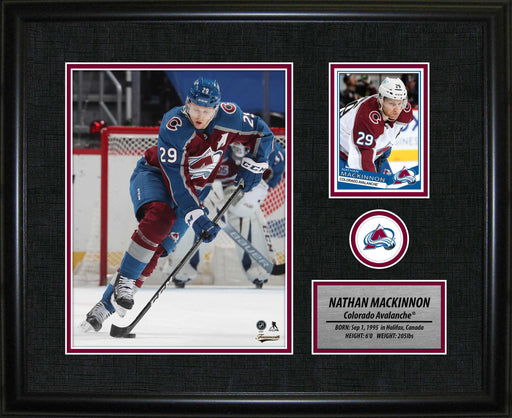 Nathan MacKinnon 12.5X15 Colorado Avalanche Framed Photo Card - Pastime Sports & Games