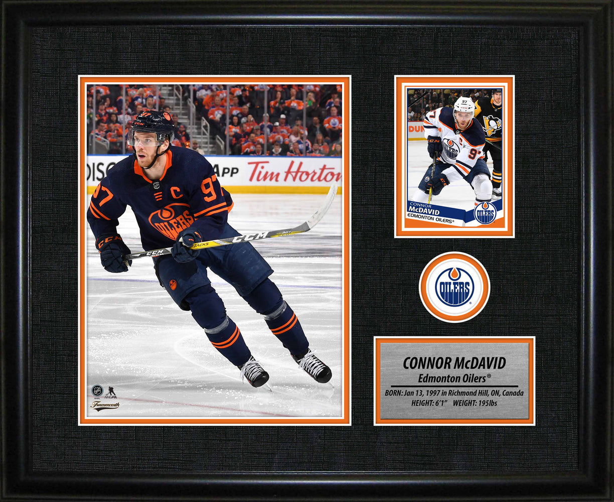 Connor McDavid 12.5X15 Edmonton Oilers Framed Photo Card - Pastime Sports & Games