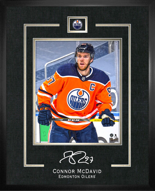 Connor McDavid 16X20 Edmonton Oilers Framed College Replica Signature - Pastime Sports & Games