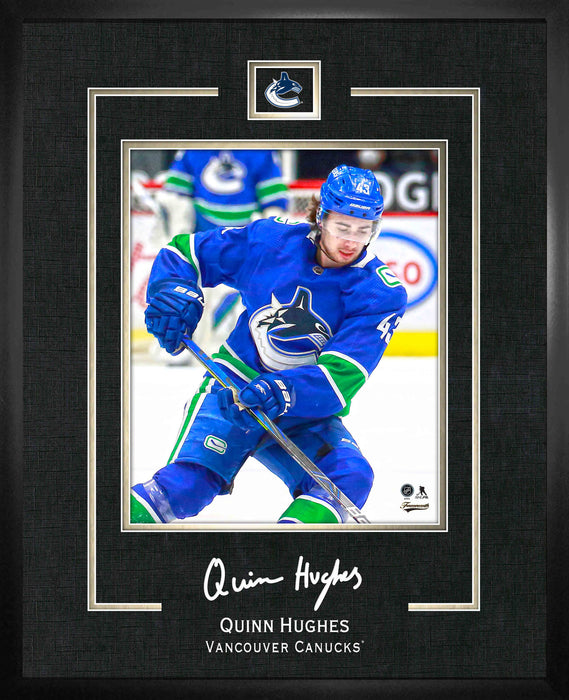 Quinn Hughes 18X22 Vancouver Canucks Framed Replica Signature - Pastime Sports & Games