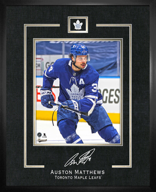 Auston Matthews 18X22 Toronto Maple Leafs Framed College Replica Signature - Pastime Sports & Games