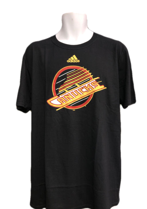 Vancouver Canucks Adidas Men's Black Flying Skate Logo T-Shirt - Pastime Sports & Games