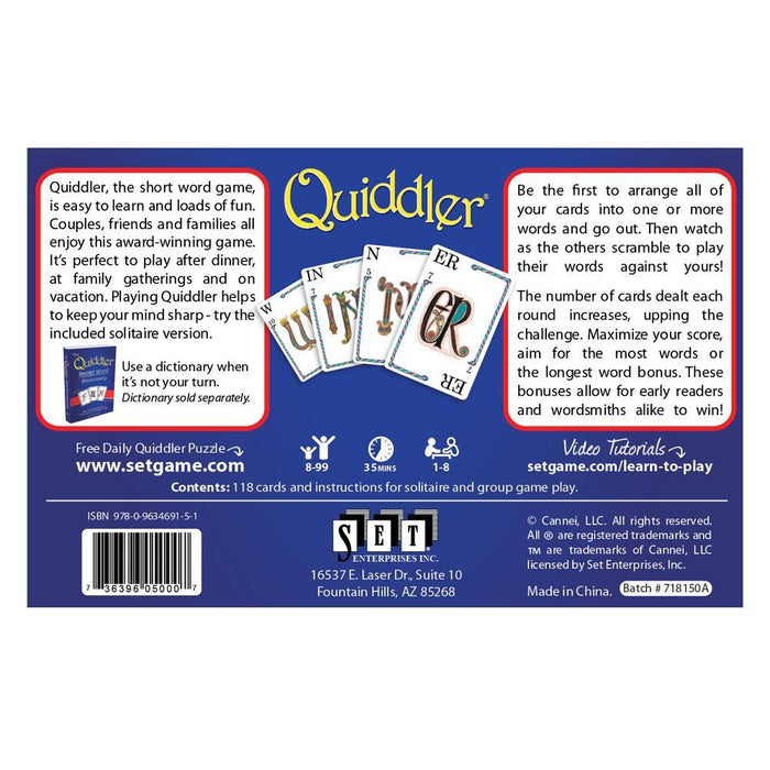 Quiddler - Pastime Sports & Games