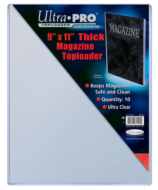 Ultra Pro 9 X 11 7mm Thick Magazine Size Top Loader 10 pack - Pastime Sports & Games
