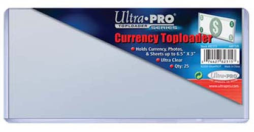 Ultra Pro Currency 6.5X3 Topload 82315 - Pastime Sports & Games