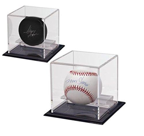 Ultra PRO All Teams Baseball and Puck Z-Design Display, Black - Pastime Sports & Games