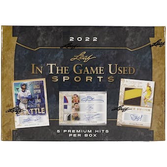 2022 Leaf In The Game Used Sports Hobby Box - Pastime Sports & Games