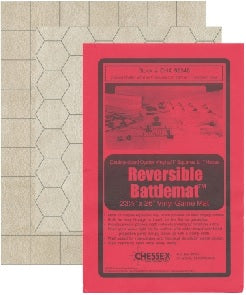 Battlemat - Reversible - 23 1/2 X 26" Oyster Vinyl Reversible Game Mat - 1" Squares & 1" Hexes New - Pastime Sports & Games
