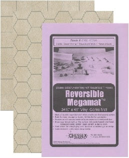 MegaMat - Reversible - 34 1/2 X 48" Oyster Vinyl Game Mat - 1" Squares & 1" Hexes New - Pastime Sports & Games