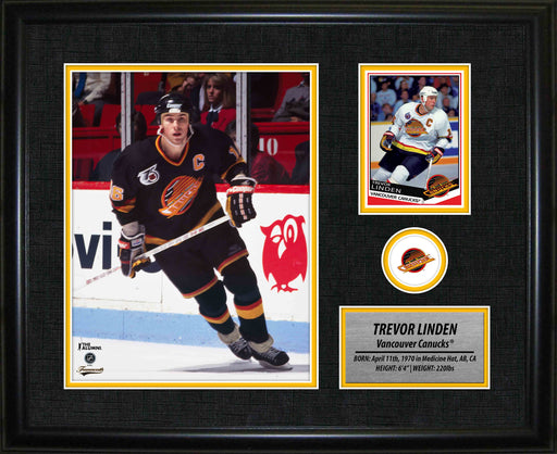 Trevor Linden 12.5X15 Vancouver Canucks Framed Photo Card - Pastime Sports & Games
