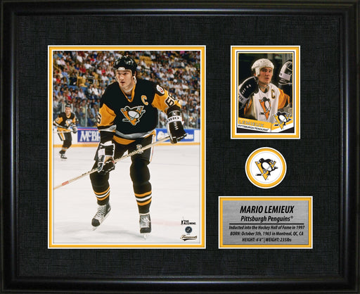 Mario Lemieux 12.5X15 Pittsburgh Penguins Framed Photo Card - Pastime Sports & Games