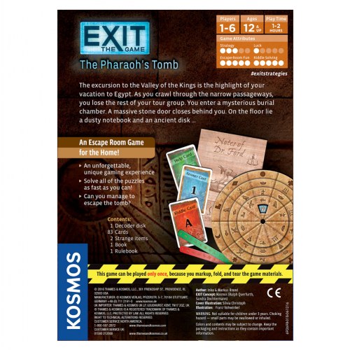 EXIT The Pharaoh's Tomb - Pastime Sports & Games