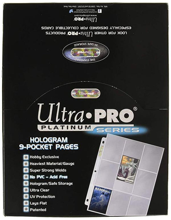 Ultra Pro Platinum Series 9-Pocket Pages - Pastime Sports & Games