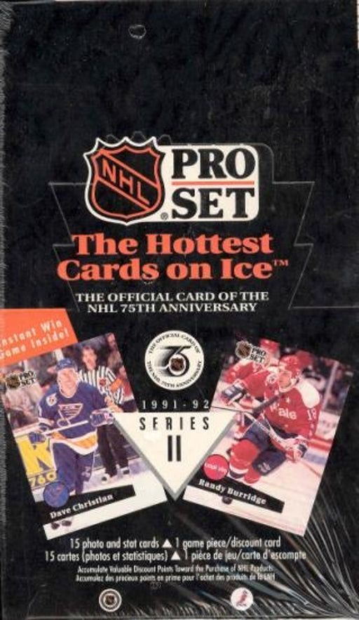 1991/92 Pro Set Series Two/2 NHL Hockey Hobby Box - Pastime Sports & Games