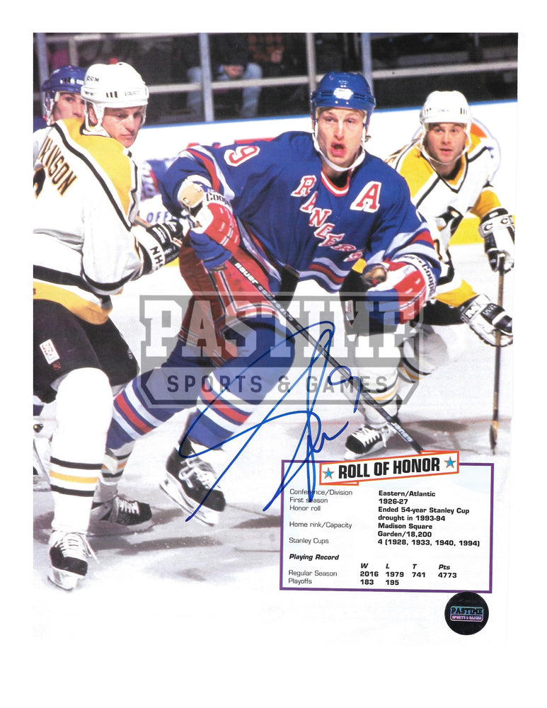 Adam Graves Autographed 8X10 Magazine Page New York Ragers Home Jersey (Skating) - Pastime Sports & Games