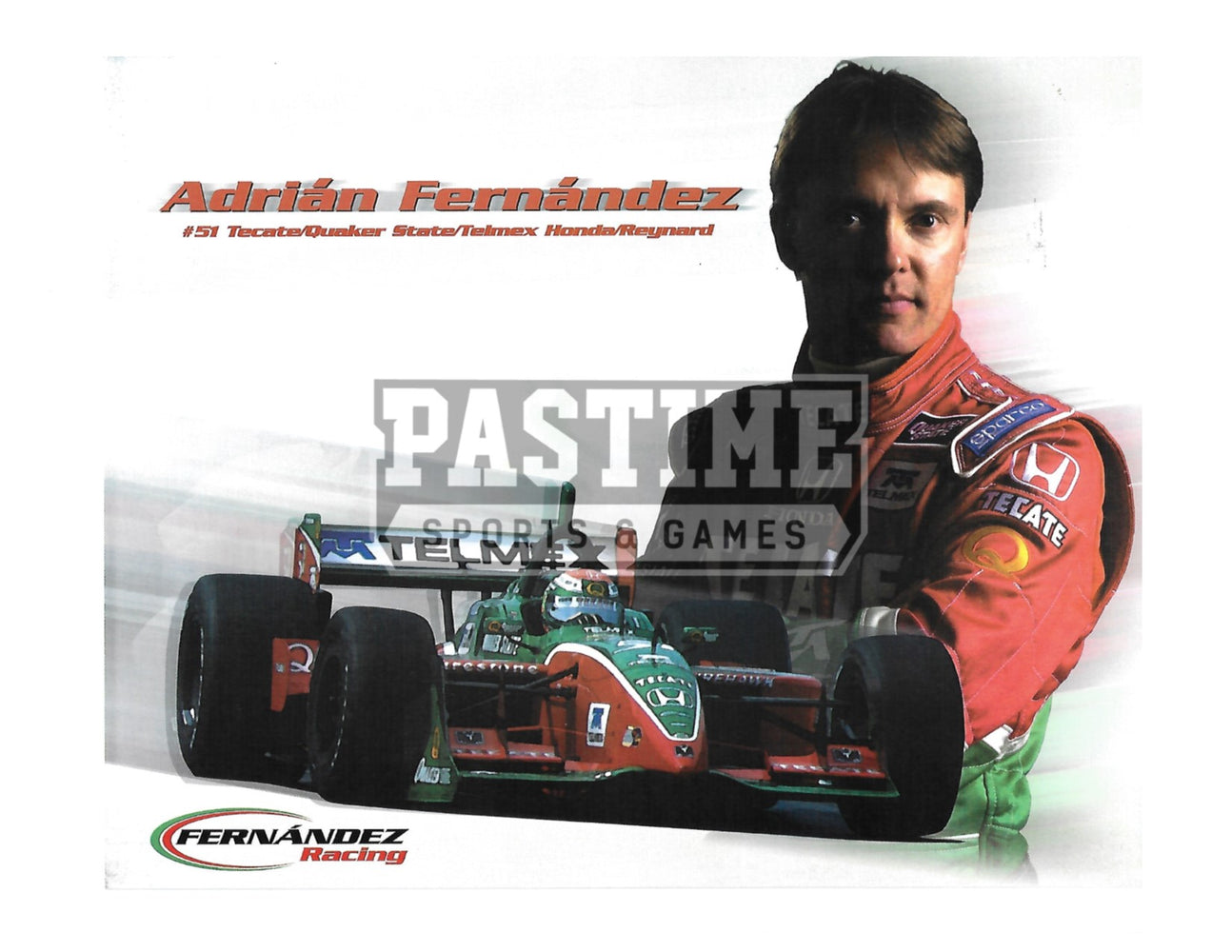 Adrian Fernandez 8X10 Racing (Photo Montage) - Pastime Sports & Games
