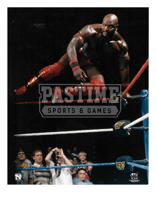 Ahmed Johnson 8X10 WWF (Jumping Off Ropes) - Pastime Sports & Games