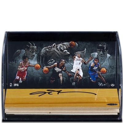 Allen Iverson NBA Autographed Game Used Floor | Pastime Sports