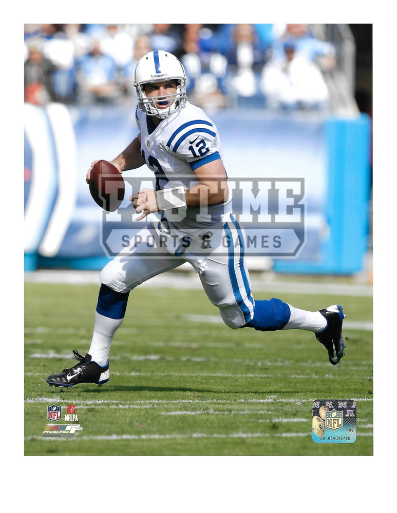 Andrew Luck 8X10 Indianapolis Colts Away Jersey (Running With Ball) - Pastime Sports & Games