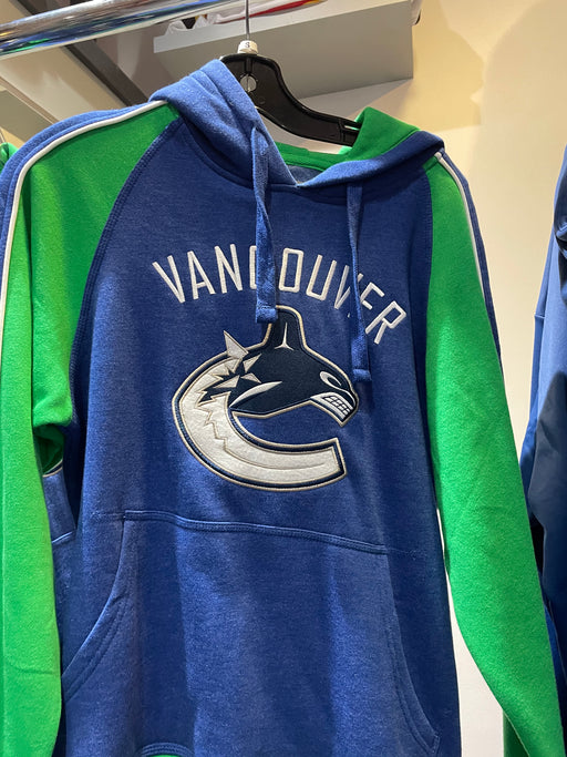 Vancouver Canucks Old Time Hockey Merciless Fleece Pullover Hoodie Blue - Pastime Sports & Games
