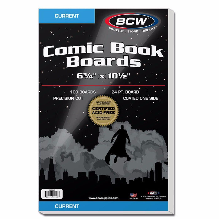 BCW Current Age Comic Book Backing Boards 100ct - Pastime Sports & Games
