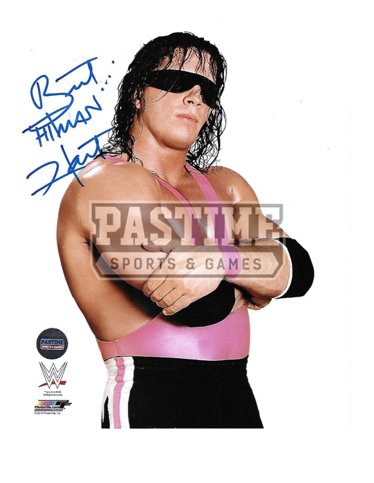 Bret Hart Autographed 8X10 WWE Wrestling (Pose 1) - Pastime Sports & Games