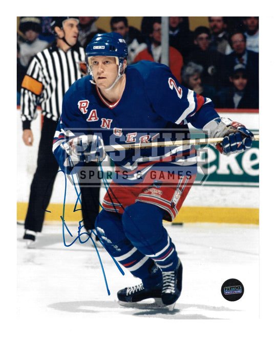 Brian Leetch Autographed 8X10 New York Rangers Home Jersey (Skating) - Pastime Sports & Games