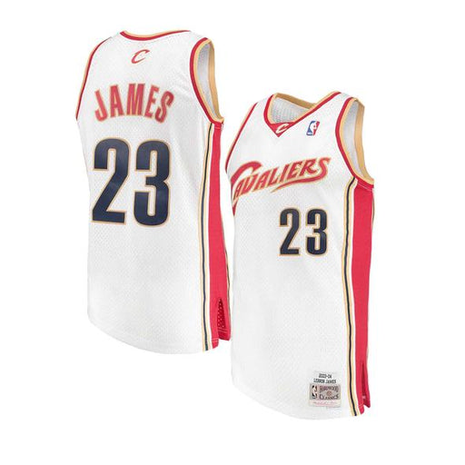 2003/04 Cleveland Cavaliers Lebron James Mitchell & Ness White Basketball Jersey - Pastime Sports & Games