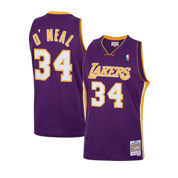 1999-00 Los Angeles Lakers Shaquille O'Neal Mitchell & Ness Purple Basketball Jersey - Pastime Sports & Games