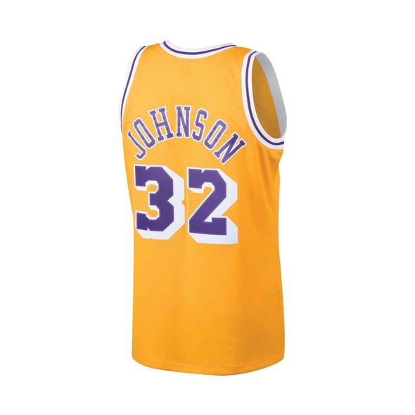 1984-85 Los Angeles Lakers Magic Johnson Mitchell & Ness Yellow Basketball Jersey - Pastime Sports & Games