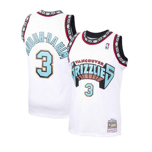 1998/99 Vancouver Grizzlies Shareef Abdur-Rahim Mitchell & Ness White Basketball Jersey - Pastime Sports & Games