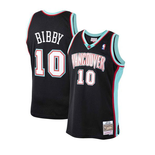 2000/01 Mike Bibby Vancouver Grizzlies Mitchell & Ness Black Basketball Jersey - Pastime Sports & Games